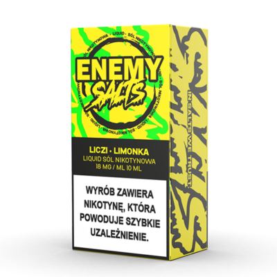 Liquid ENEMY SALTS Liczi Limonka 18mg 10ml AKCYZA 2025