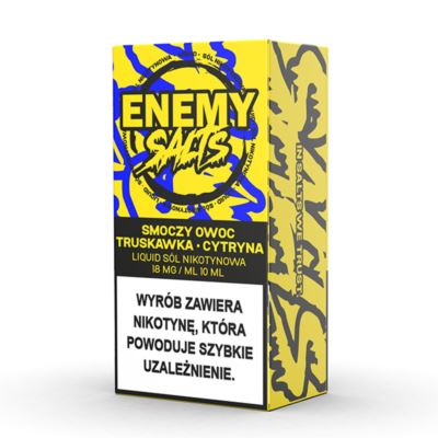 Liquid ENEMY SALTS Smoczy Owoc Truskawka Cytryna 18mg 10ml AKCYZA 2025