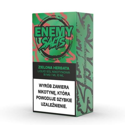 Liquid ENEMY SALTS Zielona Herbata 18mg 10ml AKCYZA 2025