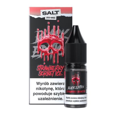 Liquid DARK LINE BLACK Salt 10ml Strawberry Sorbet Ice 20mg
