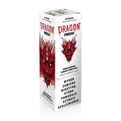 Liquid DRAGON FRESH Salt Winogrono Jabłko Menthol 20mg
