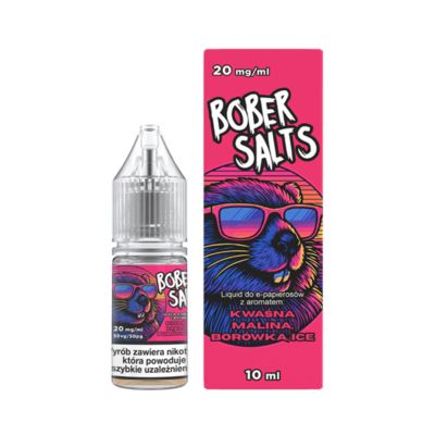 Liquid BOBER Salt 10ml Kwaśna Malina Borówka Ice 20mg