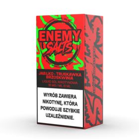 Liquid ENEMY SALTS Jabłko Truskawka Brzoskiwnia 18mg 9ml