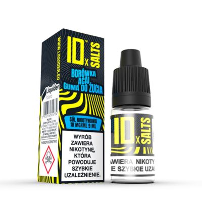 Liquid ID SALTS Borówka Acai Guma Balonowa 18mg 9ml