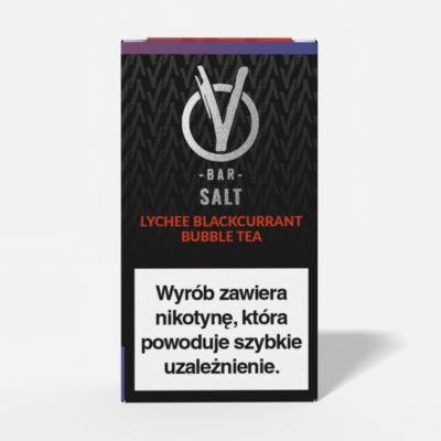Liquid Vbar Salt 20mg 10ml Lychee Blackcurrant Bubble Tea