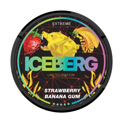 Woreczki nikotynowe ICEBERG Strawberry Banana Gum Extreme 50mg