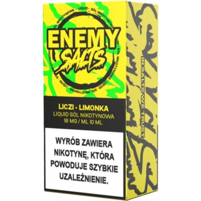 Liquid ENEMY SALTS Liczi Limonka 18mg 10ml