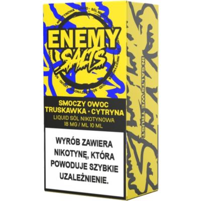 Liquid ENEMY SALTS Smoczy Owoc Truskawka Cytryna 18 10ml